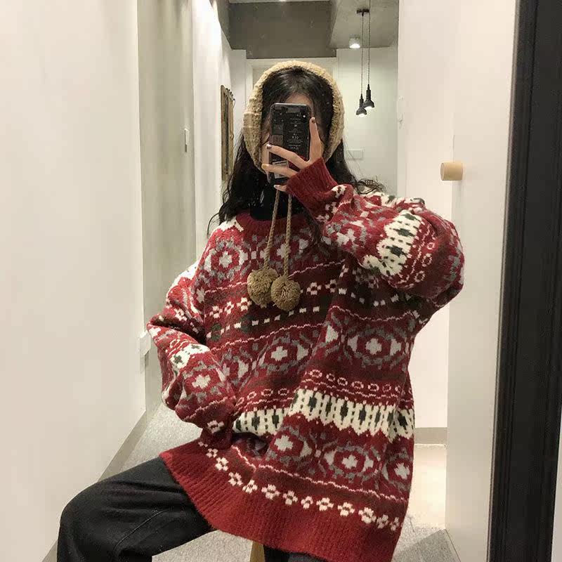 solid gift sexy cashmere sweater girl winter oversized trend