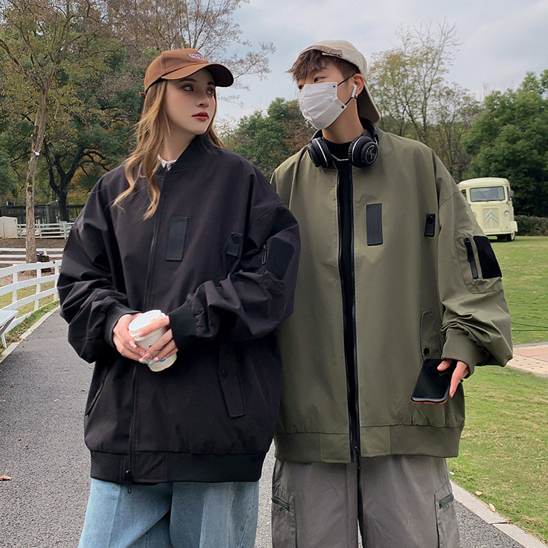 2023年春秋季新款情侣装外套夹克男roora韩版潮流百搭港风冲锋衣