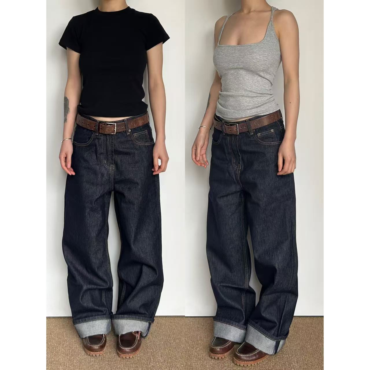 经典质感原牛高盎司宽松牛仔裤