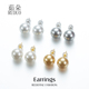 施家珍珠耳钉女S925纯银韩国fever同款 澳白耳环高级感大珍珠耳饰