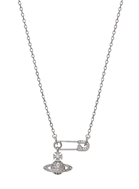 土星项链女别针立体星球颈链镶钻高级感复古珍珠小组设计锁骨链女