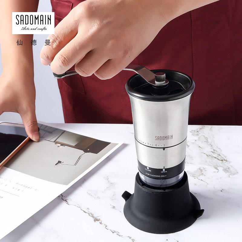 仙德曼手摇磨豆机咖啡豆研磨机便携家用磨粉机手动咖啡机