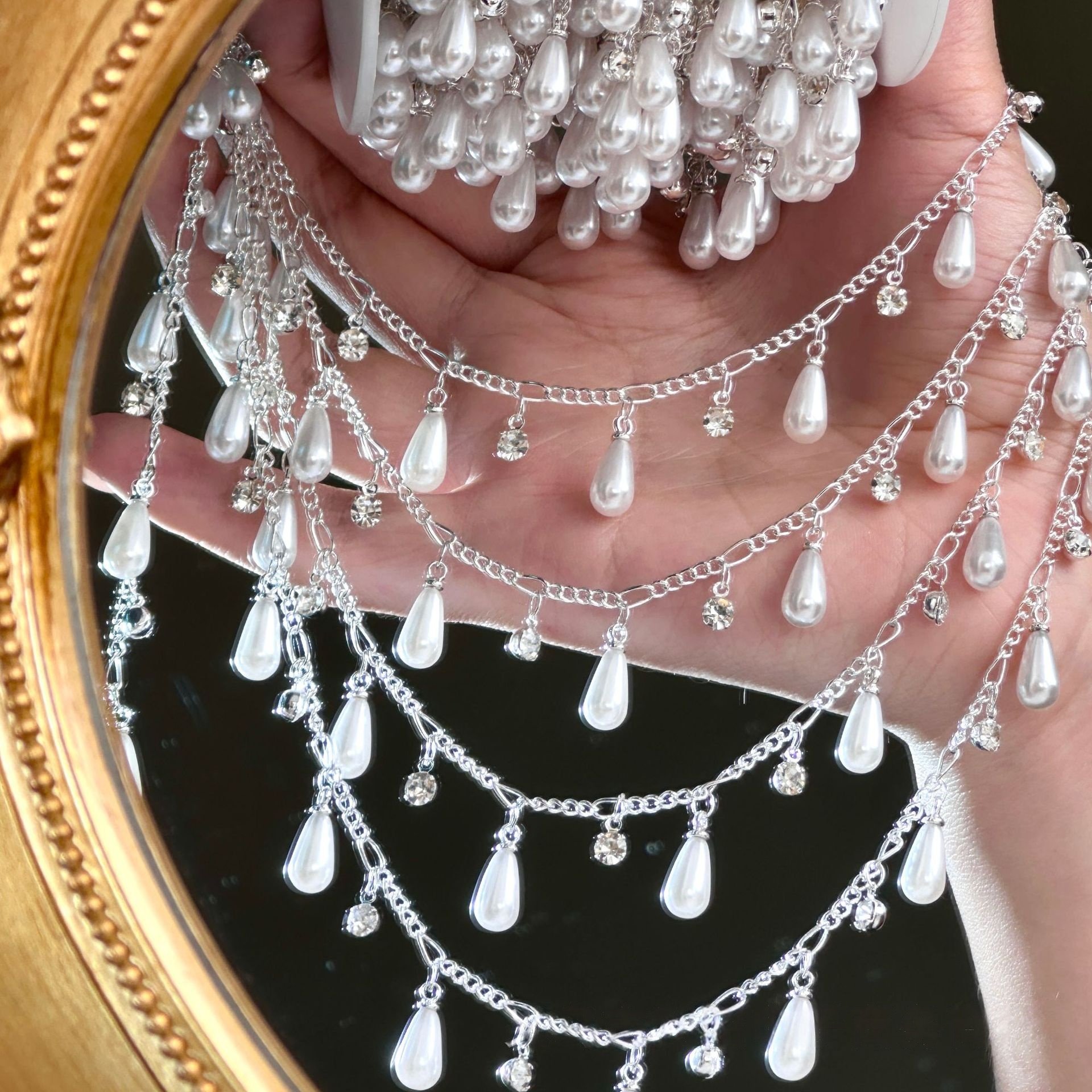 diy链条珍珠水滴水钻手链项链纱巾绕巾配链编发演出服装材料,饰品/流行首饰/时尚饰品新,链条,淘宝优惠券,粉丝福利购,淘宝优惠卷