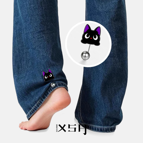 可爱小猫裤脚防拖地神器胸针别针