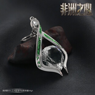 三角洲游戏行动周边大红物资非洲之心水晶玻璃游戏收藏钥匙扣挂件