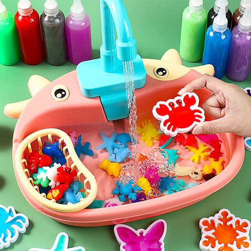 儿童水精灵洗碗机手工DIY玩具
