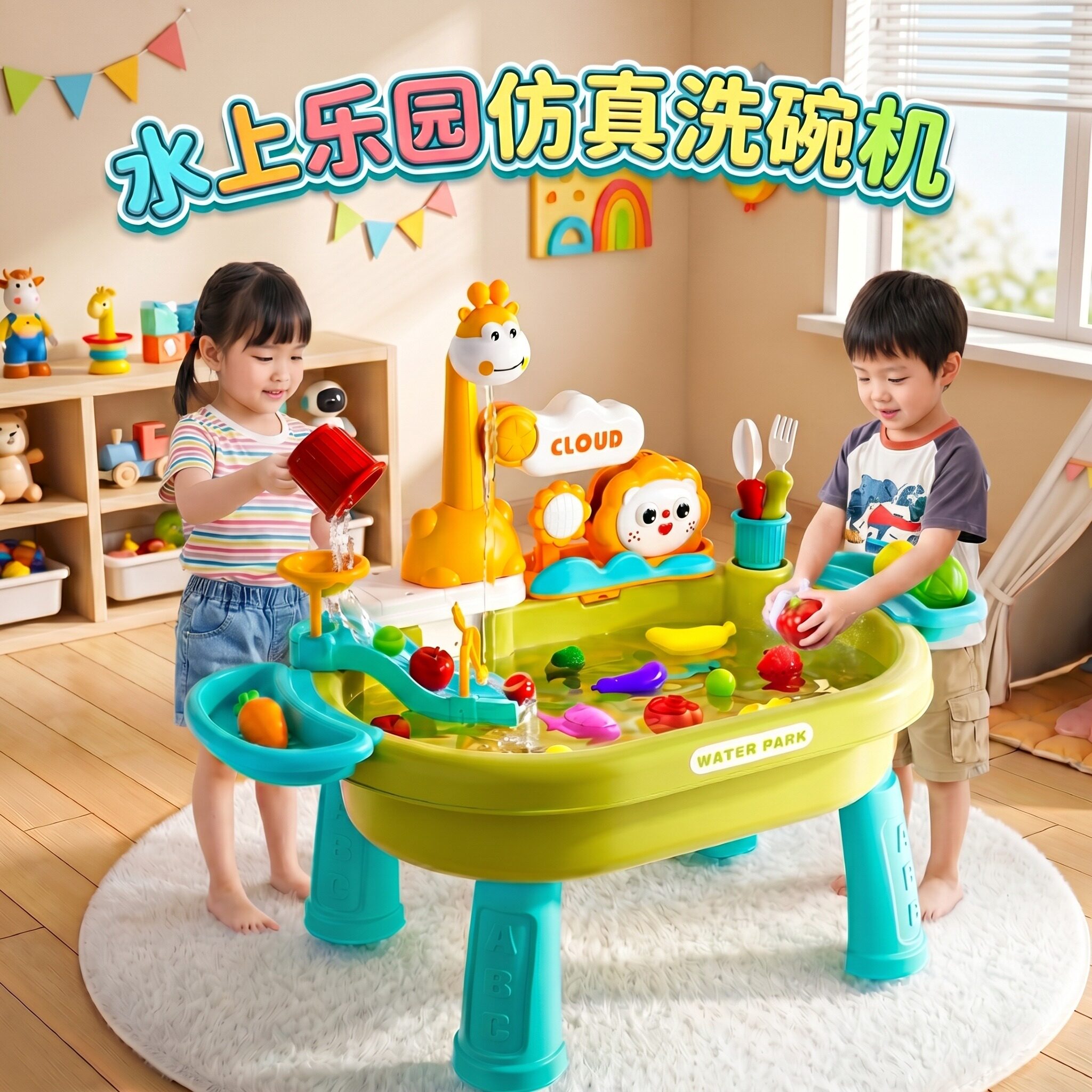2026新款儿童仿真洗碗机戏水玩具