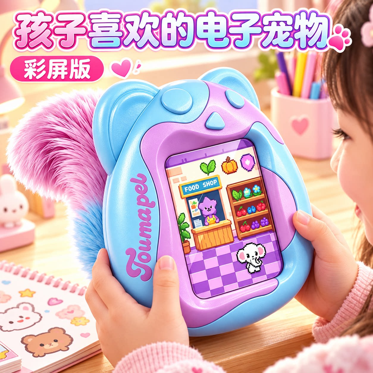 电子宠物机彩屏儿童玩具女孩子养宠游戏机迷你小型小学生生日礼物