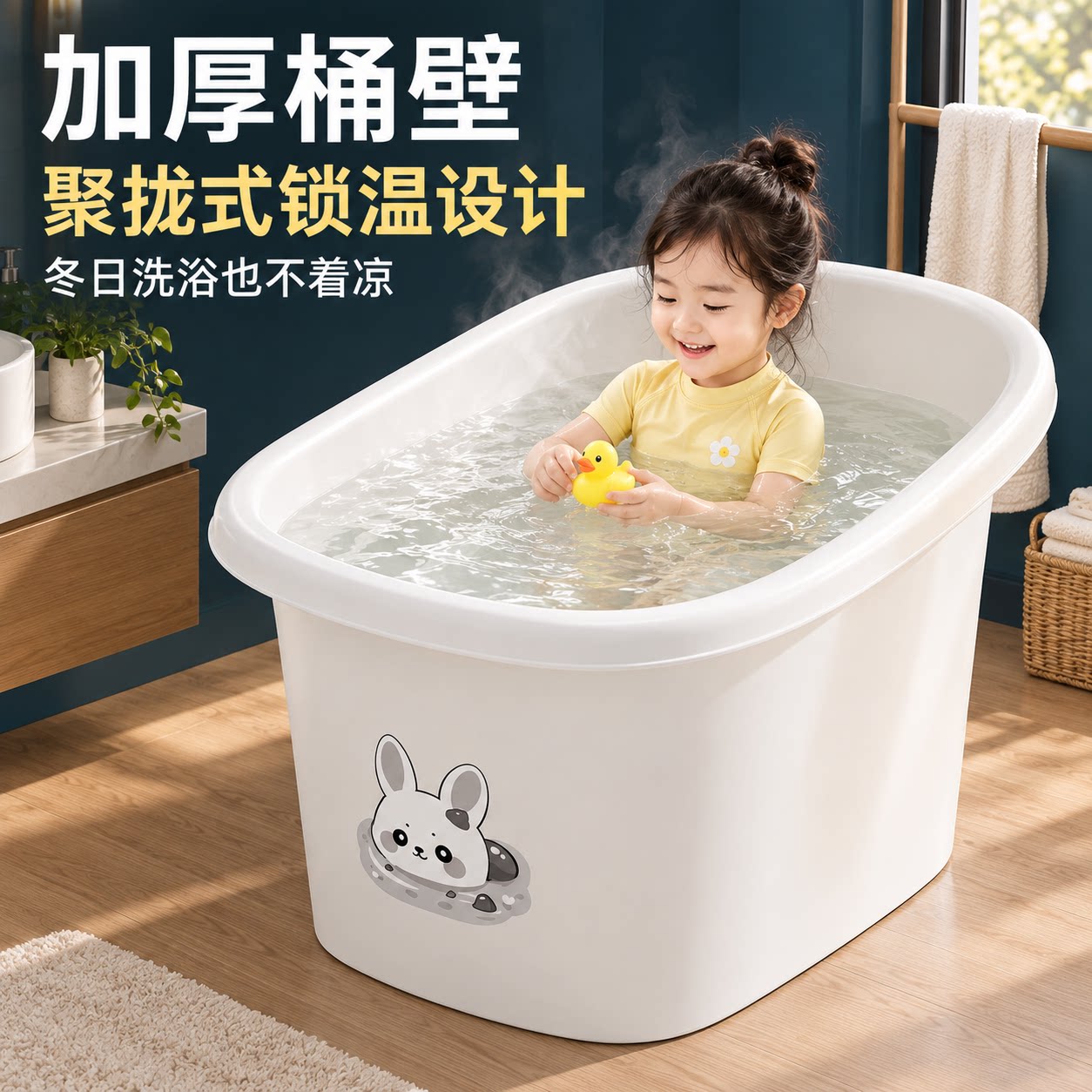 宝宝浴桶泡澡家用折叠加厚沐浴桶