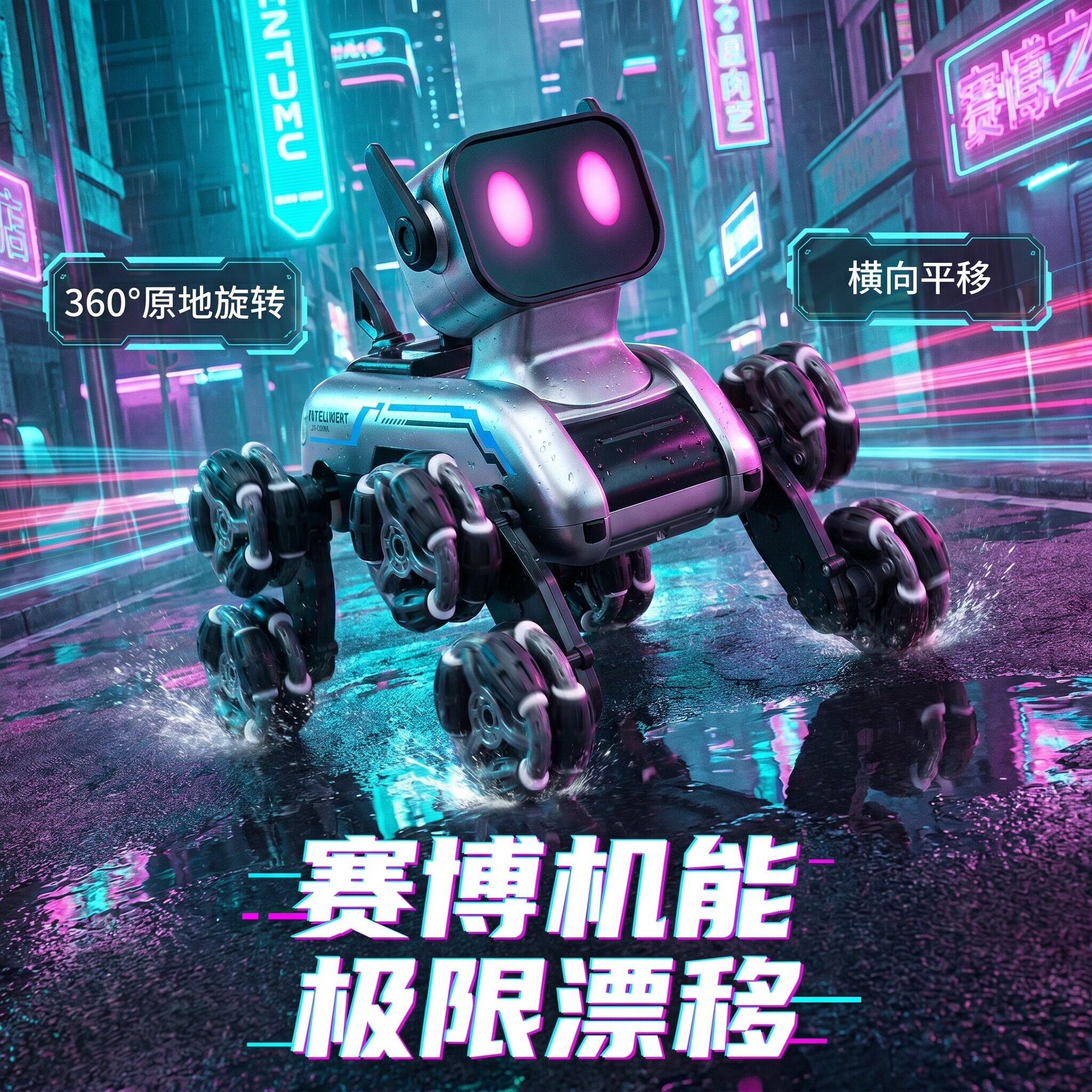 八轮特技机械狗男孩生日礼物