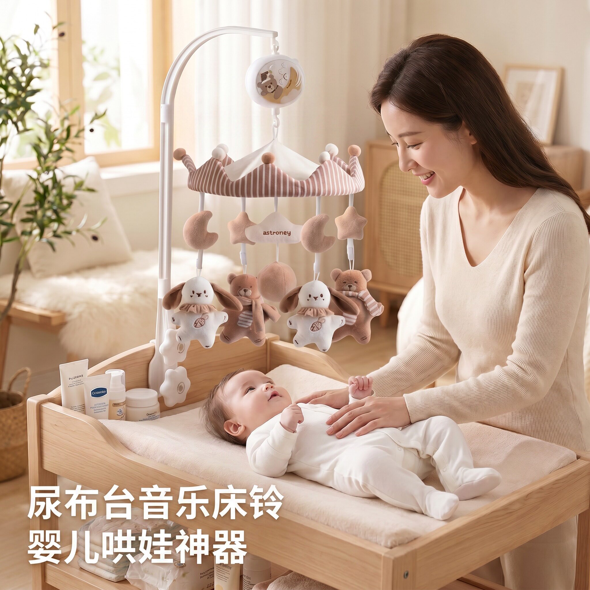 床铃支架遥控挂件婴幼儿安抚玩具