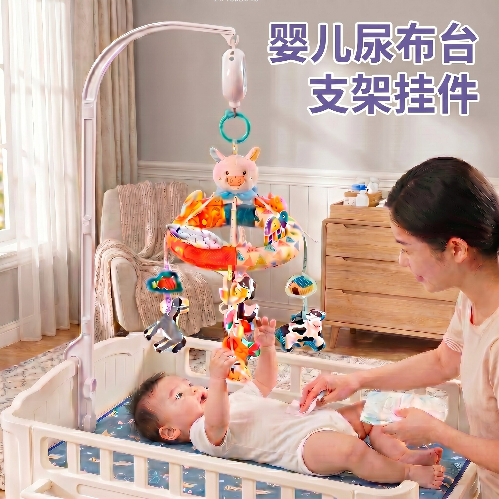 婴儿音乐床铃多功能哄娃神器玩具