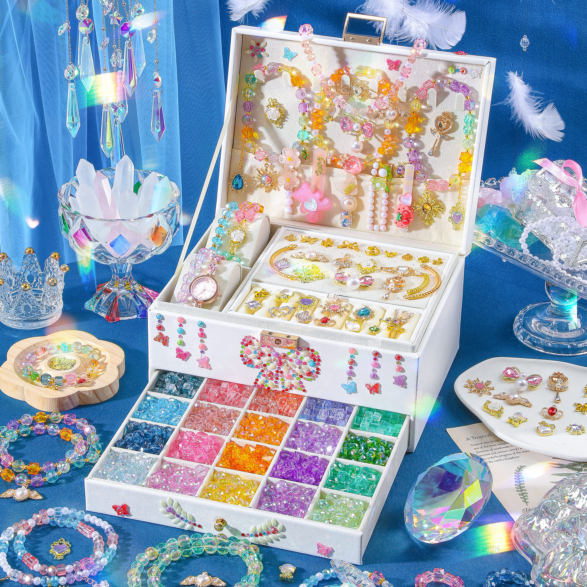 新款水晶宝石串珠礼盒