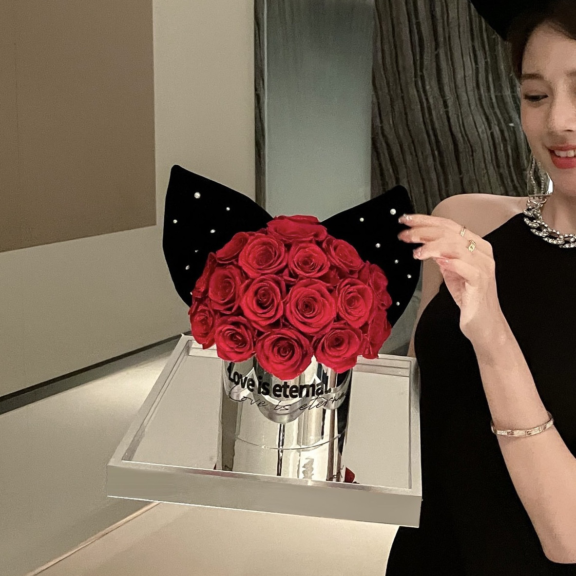 真玫瑰永生花高档生日礼物六一节