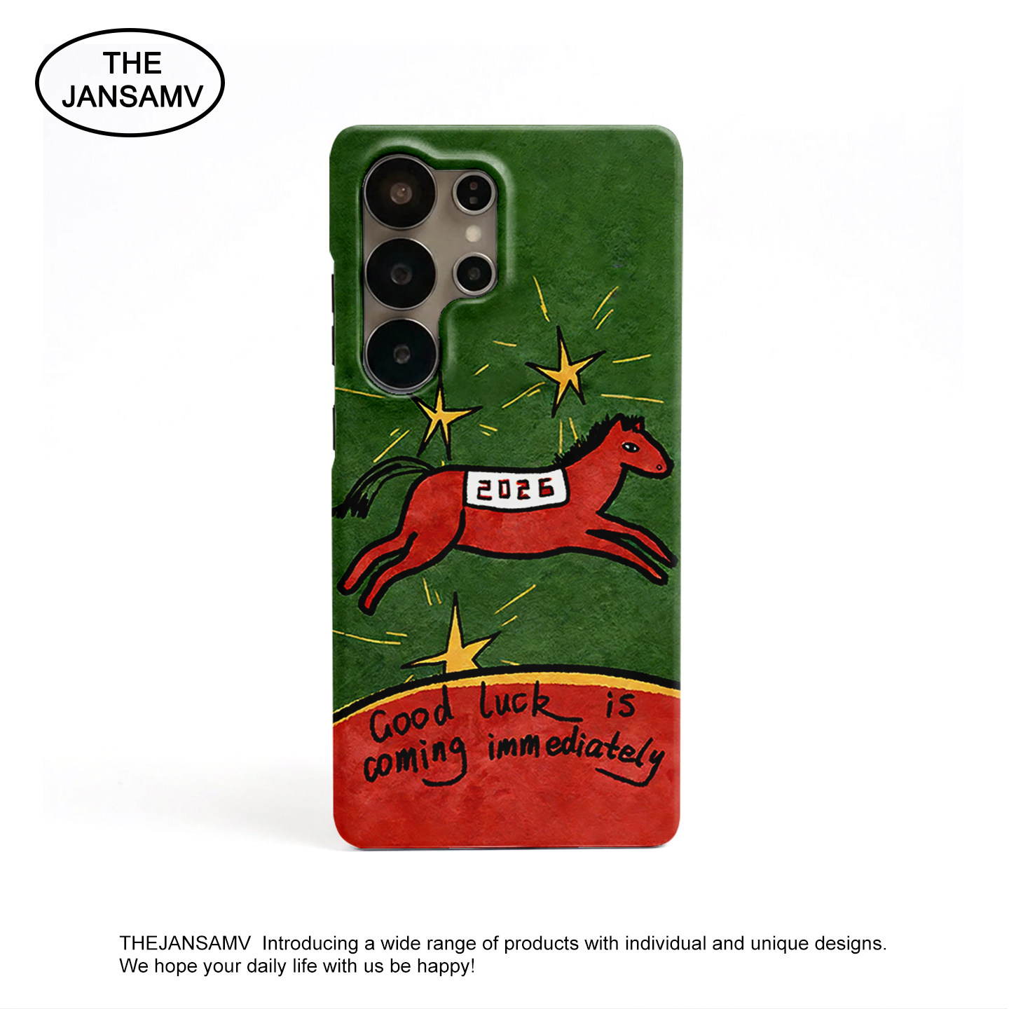 好运飞驰适用三星S26ultra手机壳S25/s24/s23/s22/note20ultra半包硬壳韩国涂层菲林个性创意新款