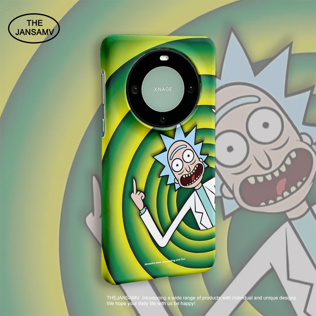 漩涡中的瑞克适用华为mate70pro手机壳40/60/50/P60韩国菲林涂层半包硬壳简约pura70原创新款art/pura70ultra