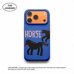 新年马蓝hores适用苹果17pro手机壳Iphone17air韩国菲林涂层半包硬壳简约原创新款15/16/14卡通个性max