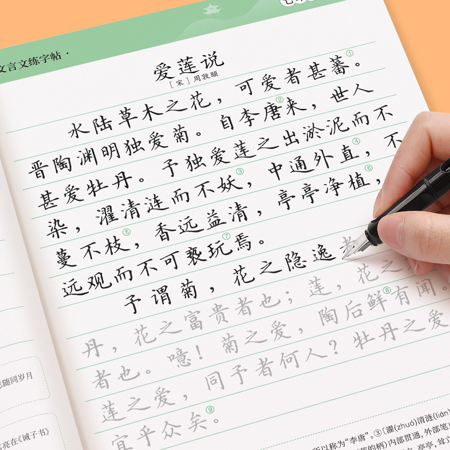 初中生古诗词练字帖正楷七年级八年级语文同步字帖上册下册初中必背古诗文文言文楷书钢笔字帖人教版中学生每日一练初一小升初练字