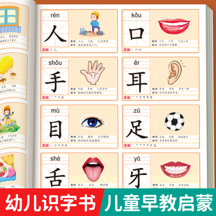 识字书幼儿认字3000字学前班儿童认字书幼儿园宝宝看图识字大王正版 教材3到6岁书籍益智早教阅读绘本象形汉字识字卡片神器幼小衔接