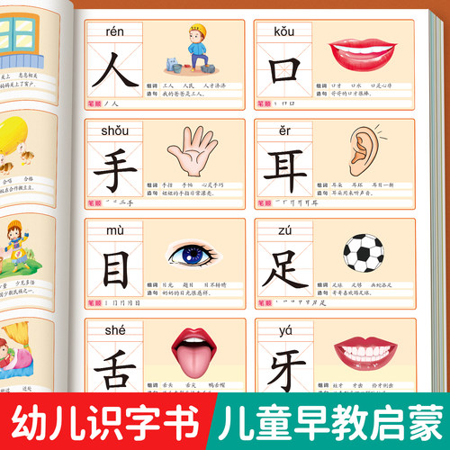 识字书幼儿认字3000字儿童早教书
