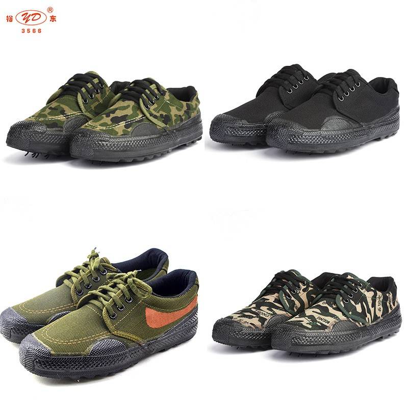 解放鞋男款夏季透气一脚蹬帆布鞋子迷彩工地工作劳保鞋军训鞋耐磨图片