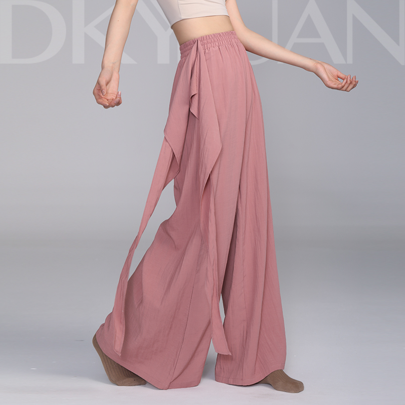 豆蔻依缘现代舞练功裤垂感飘带阔腿裤飘逸显瘦日常可穿古典舞蹈服