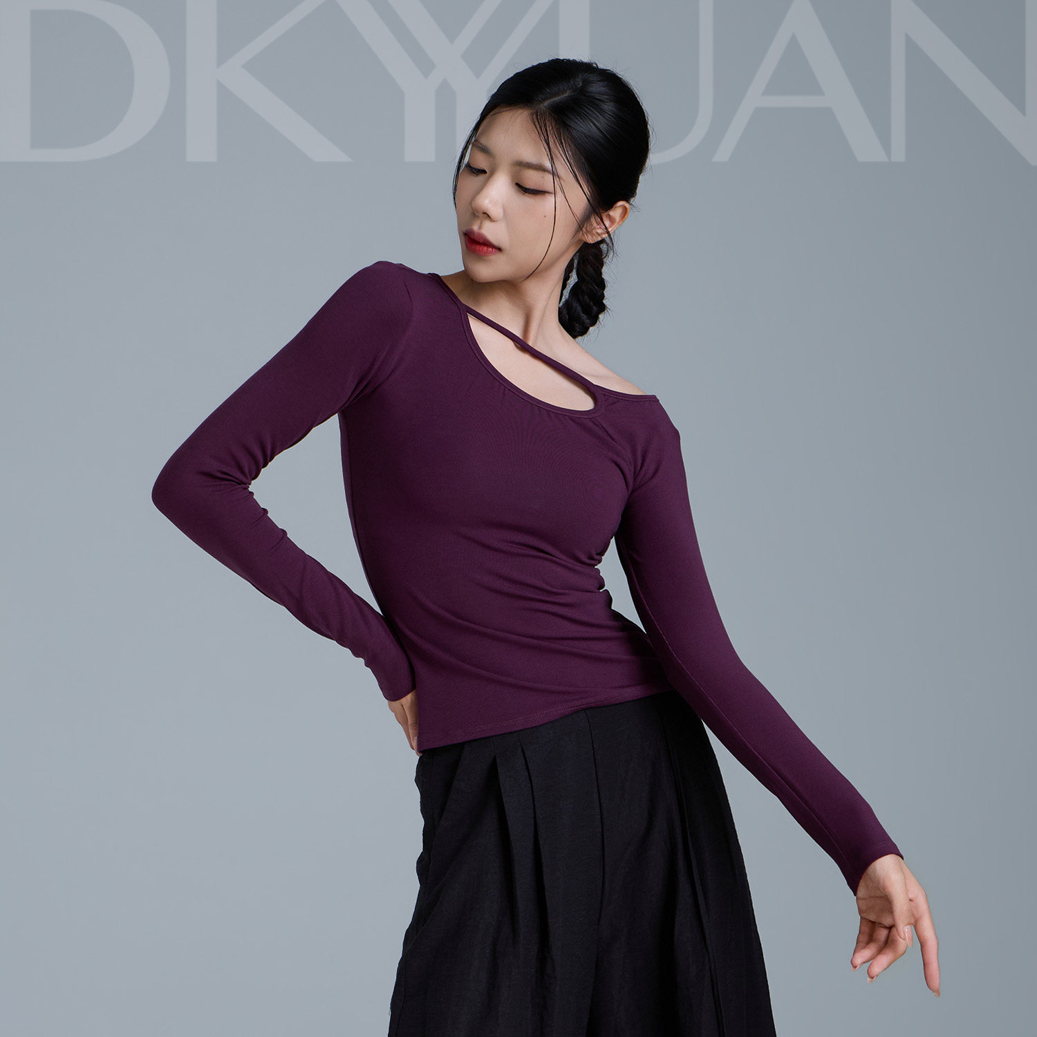 豆蔻依缘现代舞练功服长袖上衣修身显瘦日常可穿舞蹈服形体演出服图片