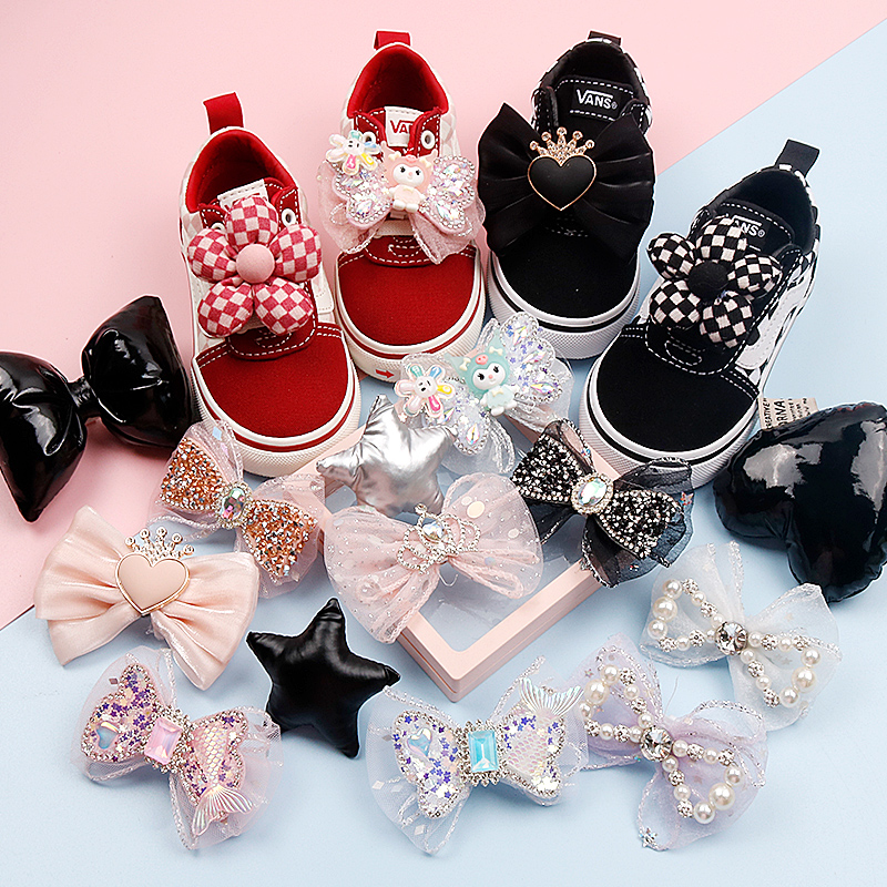 diy鞋花配饰可拆卸蝴蝶结鞋花