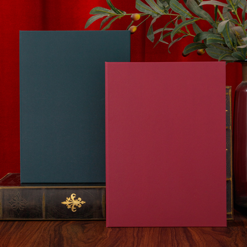 空白封面无字朗诵稿夹通用封套定制珠光面封皮黑色酒红色证书奖状外壳可定制结业签约本朗诵本保护壳