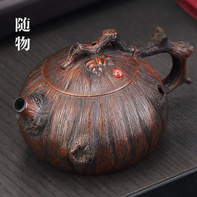云南建水纯手工根雕紫陶茶壶家用功夫茶泡茶壶紫砂西施壶陶瓷茶具