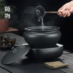 带盖陶瓷煮茶器古法合璧煮茶碗白茶黑茶电陶炉复古罐罐茶陶壶套装