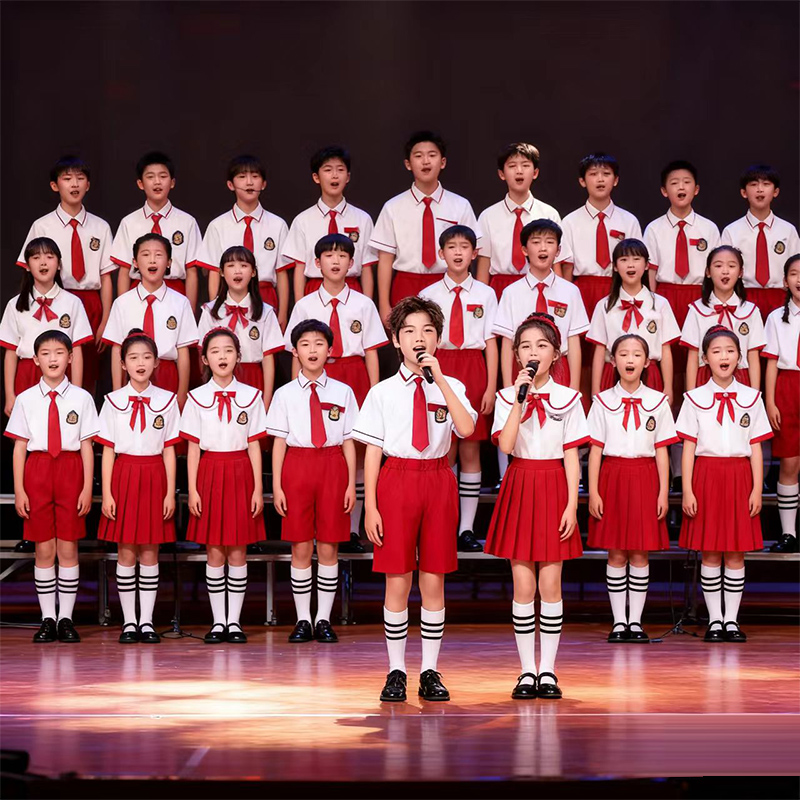 六一儿童合唱诗朗诵演出毕业班服