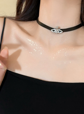 choker皮颈链女小众高级锁骨链