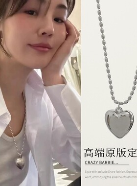 长款爱心吊坠项链配饰女