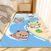 布布一二卡通地毯少女卧室床边毯水晶绒动漫地垫可爱公主房间地毯