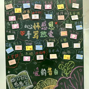 创意感恩节日活动班级黑板布置装饰卡片手写对折祝福贺卡带信封定制写给父母顾客的感谢有你卡片纸礼物留言卡