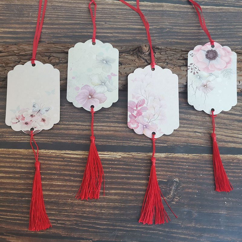 创意复古风唯美方形书签古典中国风精美diy材料包自制空白硬纸质彩绘