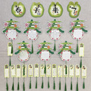 创意春天来了主题硬笔书法作品展示墙挂卡片儿童书写古诗练字绿色小清新班级文化墙环创装 饰布置五言学生书签