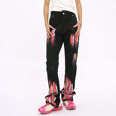 VoguoRelay泼墨宽松牛仔裤