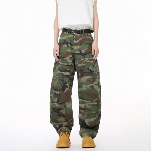 潮流多口袋迷彩工装裤