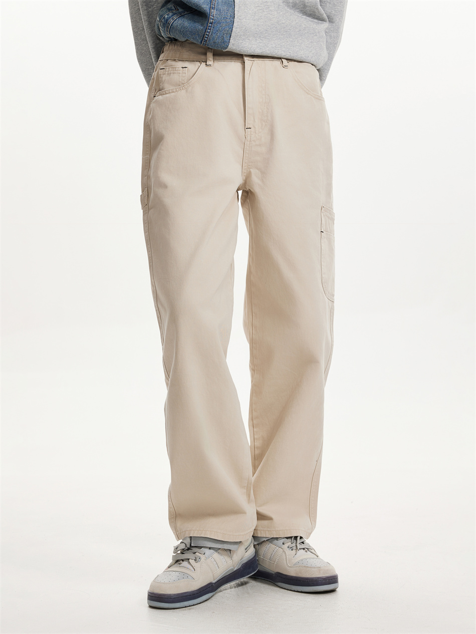 百搭纯色牛仔裤工装裤