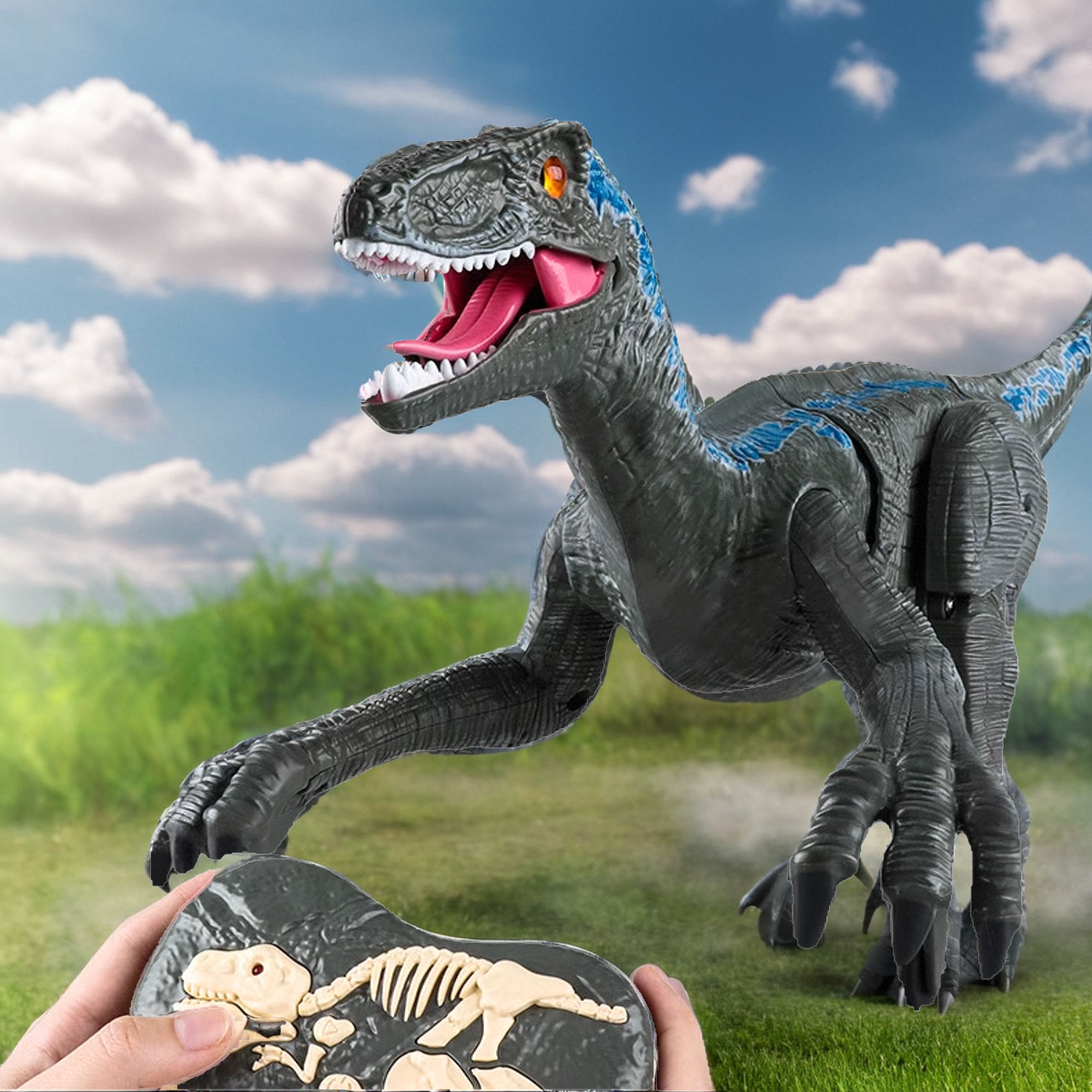 遥控动物玩具儿童小孩新奇恐龙鳄鱼鲨鱼鲸鱼仿真仿生六一生日礼物