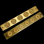 泰山阁 铜实心六帝尺铜钱尺六帝铜尺五帝尺钱丁兰尺家居挂件