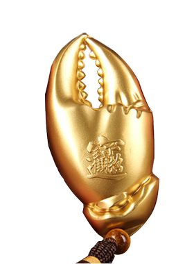 泰山阁黄铜铜螃蟹钳手中式