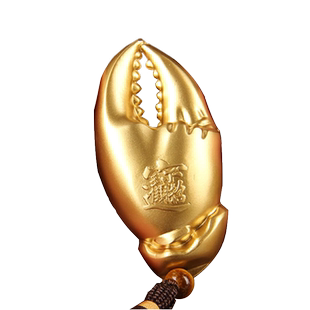 铜螃蟹钳手  手把件 挂件 铜手中有钳  铜螃蟹钳子