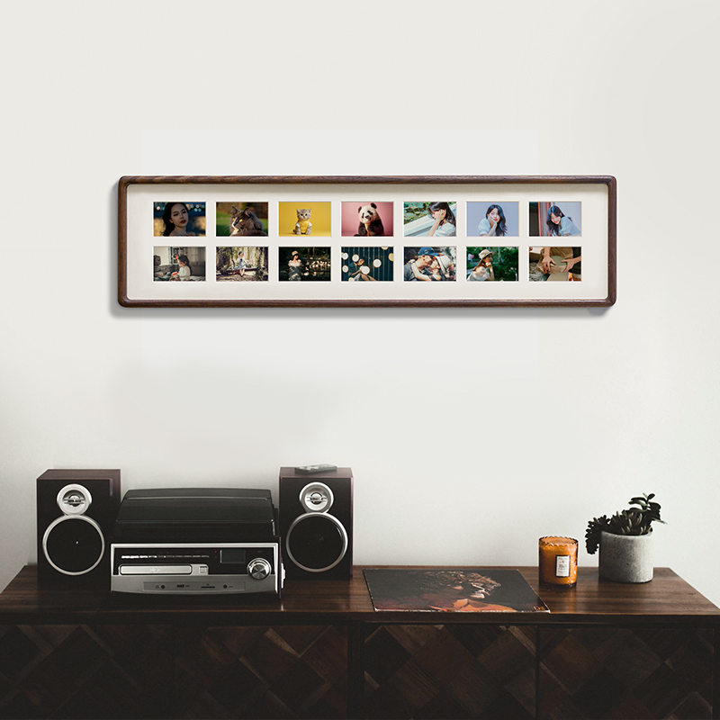 实木相框长条结婚纱6寸照片打印4R定制做成3寸宫格装饰画框挂墙