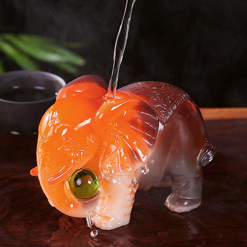 茶具摆件可养茶宠变色装饰创意精品配件茶桌茶盘摆设茶台宠物小象