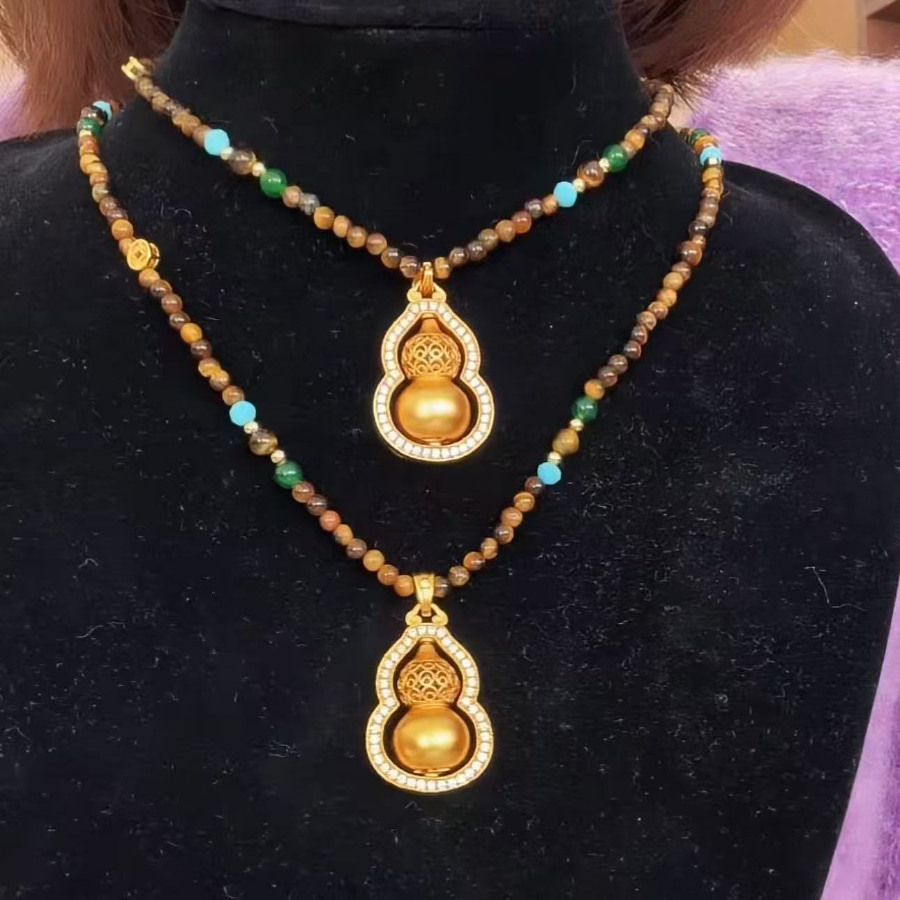 【大潘专享】葫芦虎眼毛衣链9441