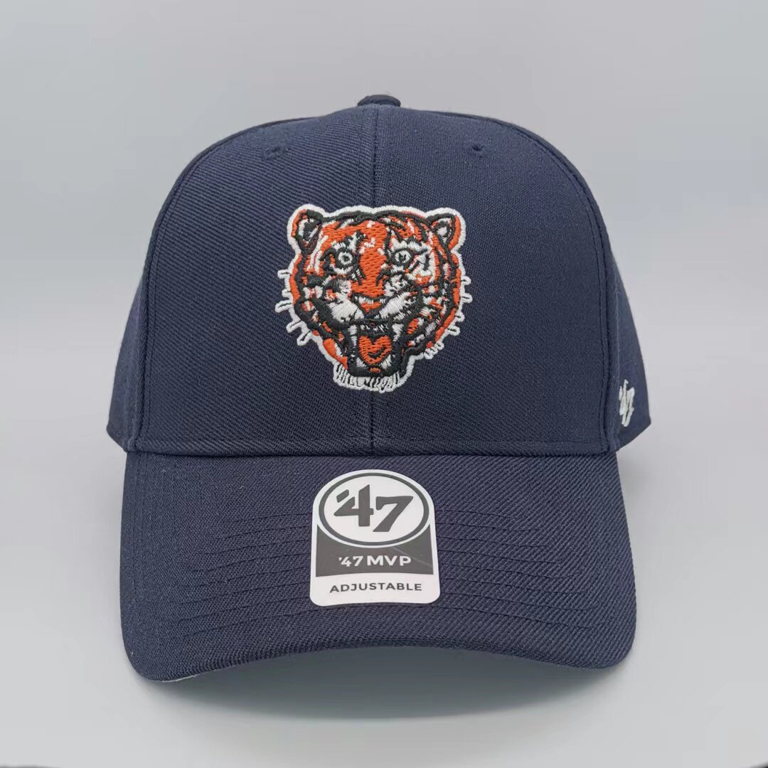 47brand底特律老虎美职棒硬顶鸭舌帽藏蓝水洗四季男女休闲百搭