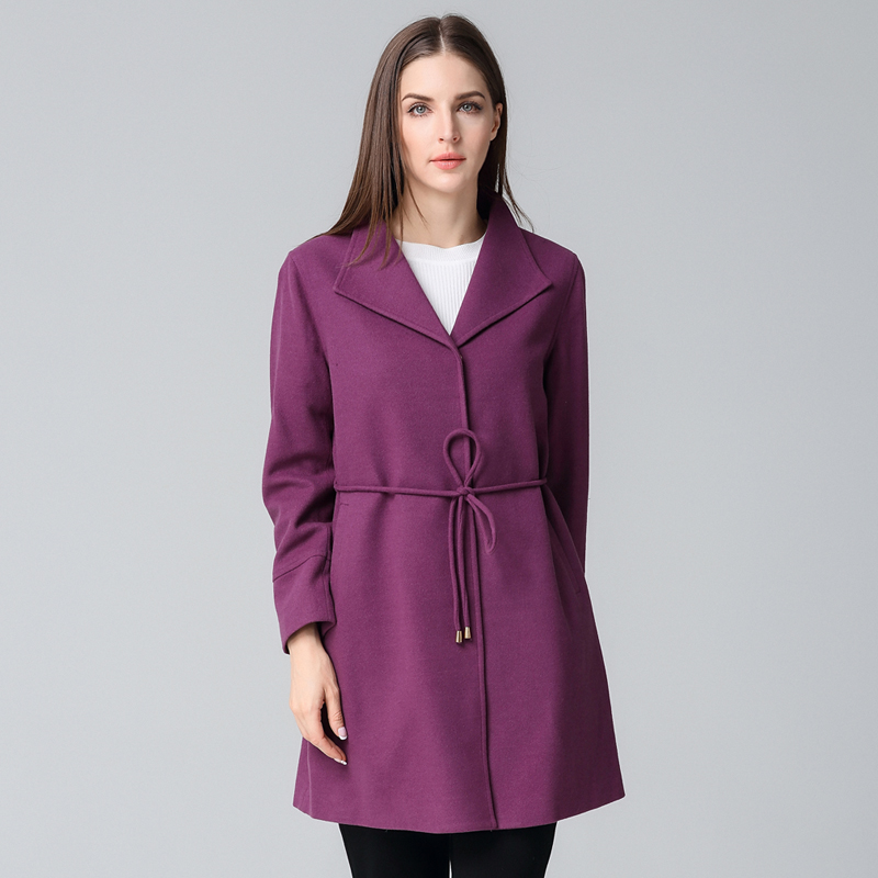 时尚风系带大衣修身显瘦外套